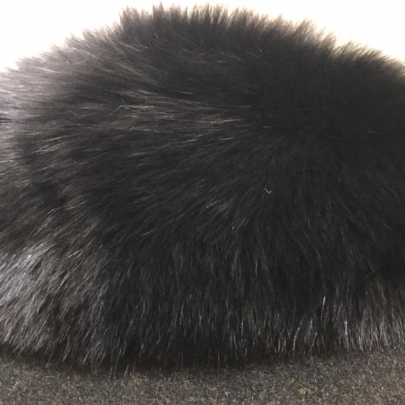 100% wool and 100% fox fur collar long coat - Picture 15 of 15